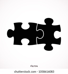 flat puzzle. Vector illustration idea