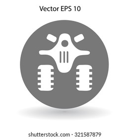 Flat quad bike icon