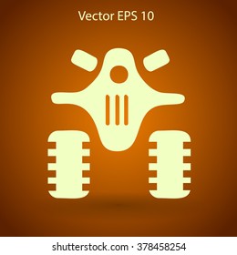 Flat quad bike icon