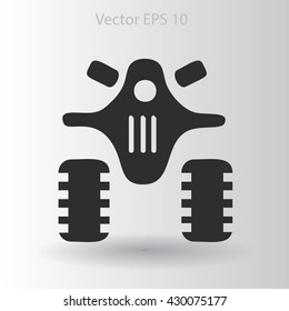 Flat quad bike icon