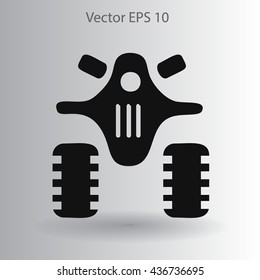 Flat quad bike icon