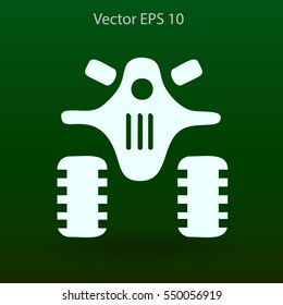 Flat quad bike icon