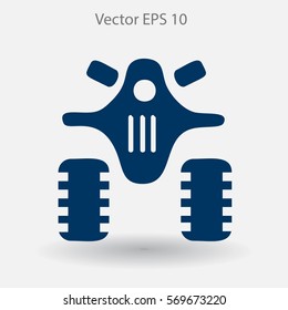 Flat quad bike icon