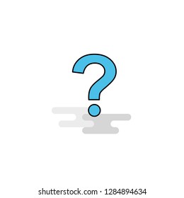 Flat Question mark  Icon. Vector