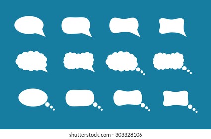 Flat questions speech bubbles
