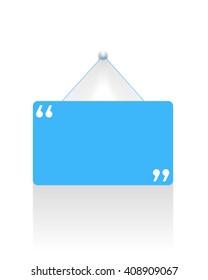 Flat Quotes Banner Design, White Background