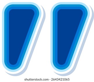 Flat Quotes Mark Modern Illustration. Modern Element Concept Isolated	