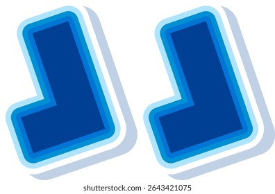 Flat Quotes Mark Modern Illustration. Modern Element Concept Isolated	