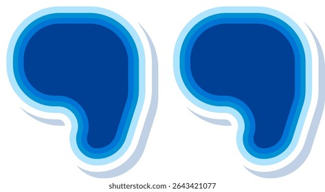 Flat Quotes Mark Modern Illustration. Modern Element Concept Isolated	