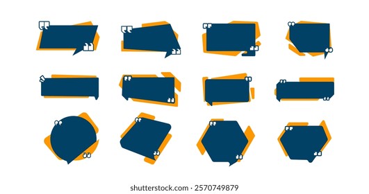 flat quots text frame border  trendy flat geometric flat border collection