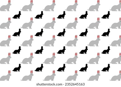 Flat Rabbit Animal Pattern Background, can be used for business designs, presentation designs or any suitable designs.