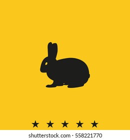 Flat rabbit icon.