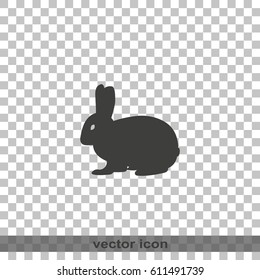 Flat rabbit icon.