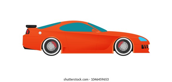 Flat racing car vector. Eps 10