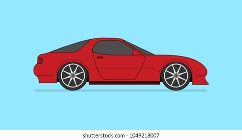 Flat racing car vector. Eps 10