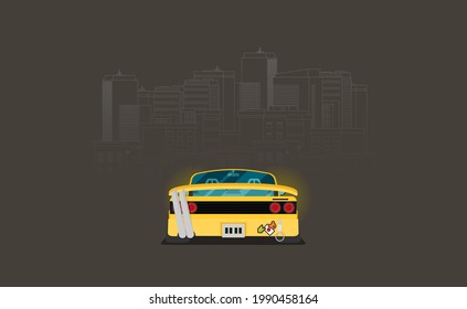 Flat racing car vector. Eps 10