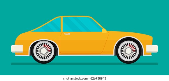 Flat racing car vector. Eps 10