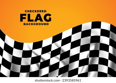 flat racing checkered flag background vector