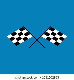 flat racing flag vector