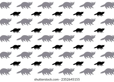 Flat Racoon Mammal Animal Pattern Background, can be used for business designs, presentation designs or any suitable designs.