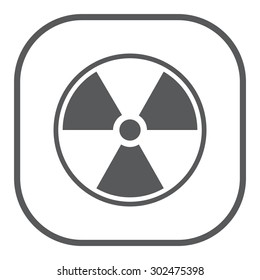 Flat radiation icon
