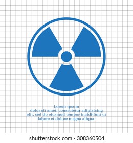 Flat radiation icon