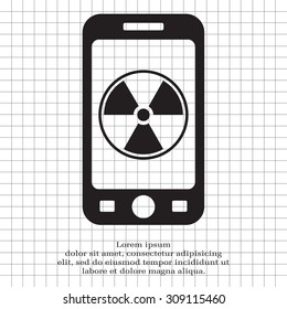 Flat radiation icon