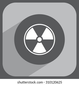 Flat radiation icon