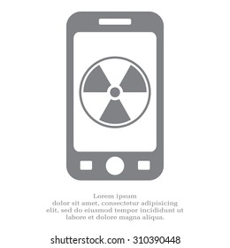 Flat radiation icon