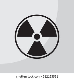 Flat radiation icon