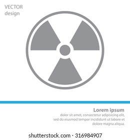 Flat radiation icon