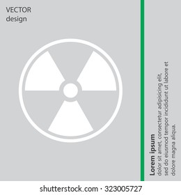 Flat radiation icon