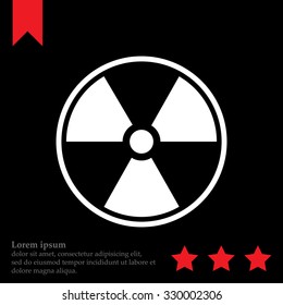 Flat radiation icon