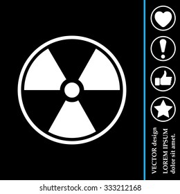 Flat radiation icon