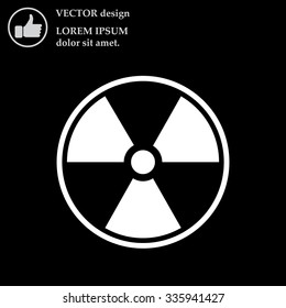 Flat radiation icon