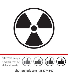 Flat radiation icon
