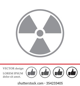 Flat radiation icon