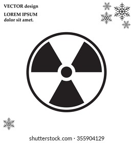 Flat radiation icon