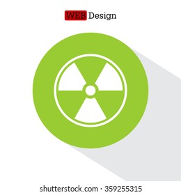 Flat radiation icon