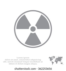 Flat radiation icon
