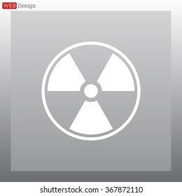 Flat radiation icon