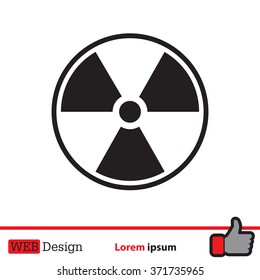 Flat radiation icon