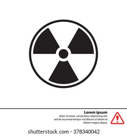 Flat radiation icon