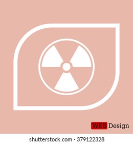 Flat radiation icon