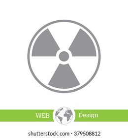 Flat radiation icon