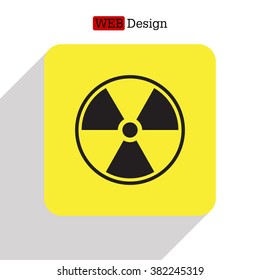 Flat radiation icon