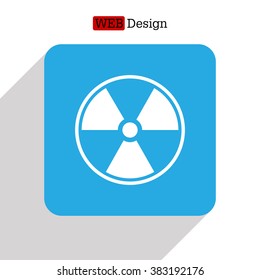 Flat radiation icon