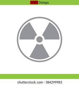Flat radiation icon