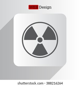 Flat radiation icon