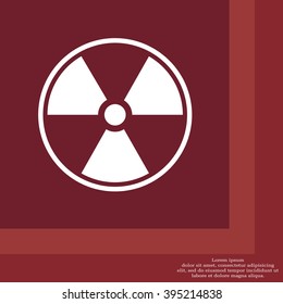 Flat radiation icon